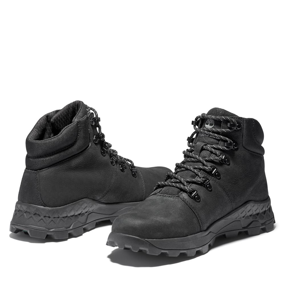 Timberland Mens Hiker Boots Brooklyn Waterproof Low - Black - India KV1526403